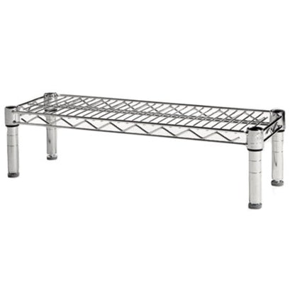 Shelving Inc. 8" d x 24" w Chrome Wire Shelving with 1 Tier Shelf | Weight Capacity 800lbs Per Shelf, Durable Kitchen and Garage Storage Shelves, Adjustable Shelf Organizer Storage Rack - size: 8" d x 24" w x 6" h