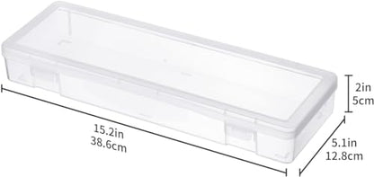 6 Pack Large Plastic Storage Boxes with Lids, Craft Jewelry Life Item Organizer for Puzzles, Pens, Rings, Needle and Thread, Nail Polish, Remote Controls - size: Large - 6 Pack