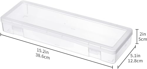 6 Pack Large Plastic Storage Boxes with Lids, Craft Jewelry Life Item Organizer for Puzzles, Pens, Rings, Needle and Thread, Nail Polish, Remote Controls - size: Large - 6 Pack
