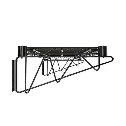 14" x 48" Black Epoxy Wire Wall Mount Shelf - color: Black, size: 14" x 48"