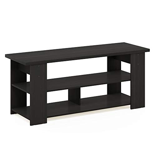 Furinno Jaya TV Stand, Espresso, 50 | Open Back TV Console for TV up To 55 Inch, Easy Assembly, for Living Room, Bedroom - color: Espresso, style: 50 Inch, Panel