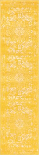 Rugs.com - Arlington Rug – 8 Ft Runner Yellow Coastal Runner Rug – Perfect for Hallways, Kitchens, and Entryways - color: Yellow, size: 2' x 8' (Runner)