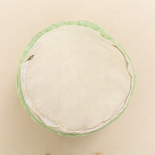 Poofieotto Round Pouf Ottoman,Foot Rest,Hassock,Foot Stool,Green,20x14In | Footstool Ottoman,Stuffed Pouf Ottoman,All-One Foam Filler,Foot Rest,Bean Bag Chair,Floor Pouf Storage Solution,Wedding Party - color: Grass Green