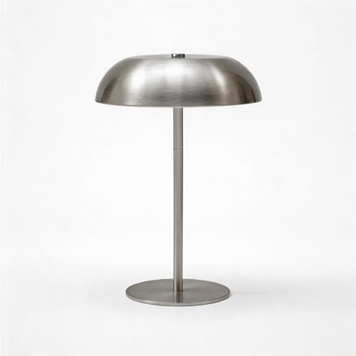 Portable LED Mushroom Table Lamp - color: Silver