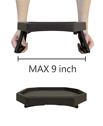 Sofa Arm Clip Table, Armrest Tray Table, Drinks/Remote Control/Snacks Holder … (Platic, Brown) - color: Brown