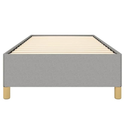Twin XL Bed Frame, Modern Upholstered Platform Bed with Breathable Fabric, Solid Engineered Wood Foundation, Light Grey, 13.8 Inch Low Profile - color: Light Gray, size: Twin XL & 13.8"