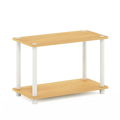 Furinno RATA 4 x 2 Industrial Multipurpose Flat Base Bookshelf, Bookcase with Metal Frame, French Oak Grey