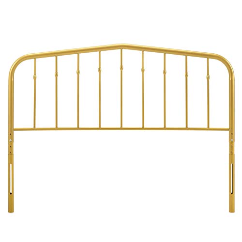 Modway Lennon Modern Farmhouse Metal Full Headboard in Gold - color: Gold, size: Full