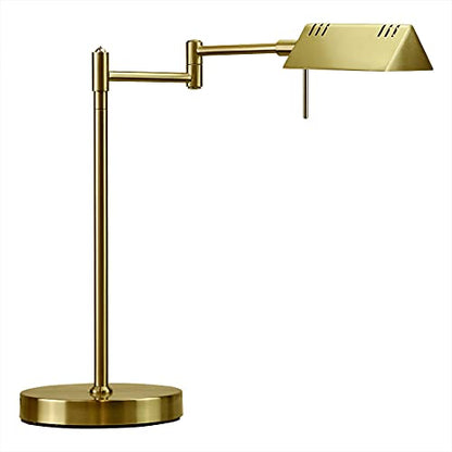 O'Bright LED Pharmacy Table Lamp, Full Range Dimming, 12W LED, 360 Degree Swing Arms, Desk, Reading, Craft, Work Lamp, ETL Tested, Antique Brass (Gold) - color: Antique Brass