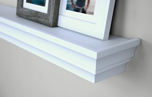Ballucci Victorian Wall Ledge and Shelf, 12", 16", 24", Set of 3, White