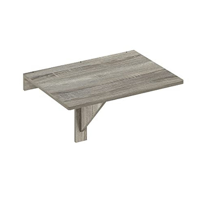 Furinno Hermite Wall Mounting Folding Table, French Oak - color: French Oak