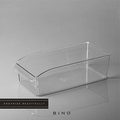 BINO | Plastic Storage Bins, Small | THE CURVE COLLECTION | Multi-Use Organizer Bins | Storage Containers Kitchen, Pantry and Home Organization | Fridge Organizers | Pantry Organization - size: Small