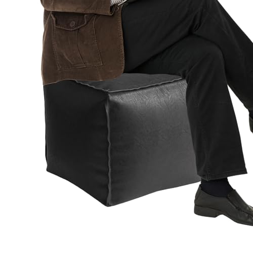 Sturdy Foot Stall - Ottoman Bench | 40cm, Stool with Lid Seating, Sofa Bench with Thick Padding, Ottoman Stall, Feet Stools or Bedroom Dorm Office Home Living - color: Black