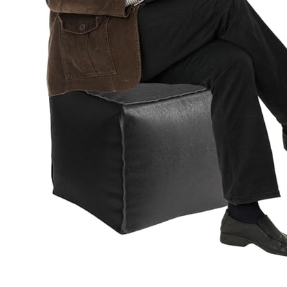 Sturdy Foot Stall - Ottoman Bench | 40cm, Stool with Lid Seating, Sofa Bench with Thick Padding, Ottoman Stall, Feet Stools or Bedroom Dorm Office Home Living - color: Black