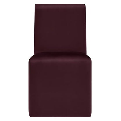 Modway Emory Upholstered Dining Side Chair in Mulberry - Single Armless Slipper Chair - Padded Performance Velvet Accent for Dining Room, Kitchen - color: Mulberry