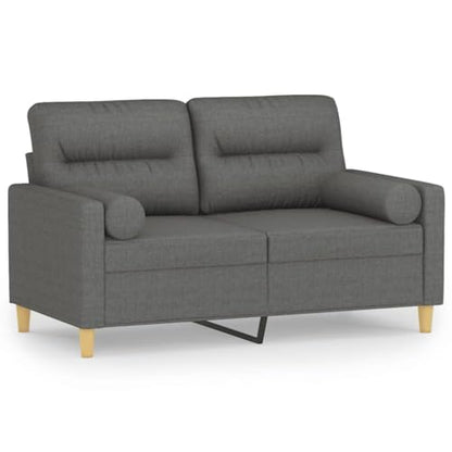 2-Seater Couch Dark Grey 54.3x54.3x31.5 in, Modern Sofa with Removable Polyester Covers, Breathable Loveseat for Living Room, Small Couch for Apartments and Bedrooms - size: 54.3 x 54.3 x 31.5 in (W x L x H)