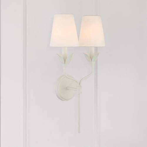 Crystorama Broche 2 Light Matte White Sconce - color: Matte White, size: Width: 12 Inches