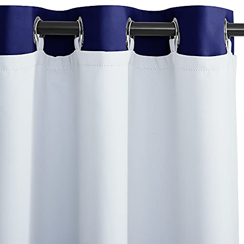 NICETOWN Blackout Curtain Liners for Sheer Curtains, Cold Heat Light Noise Blocking Liners with Rings: Easy to Open & Closed, Thermal Liners for 42" Wide x 72" Long Curtains, 2 PCs, 40" x 68" - color: Platinum White, size: 40"W x 68"L (Pack of 2)