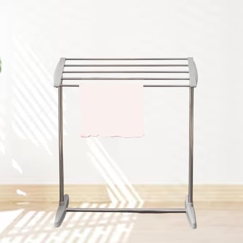 Fenteer Stainless Steel Clothes Drying Rack, 24.4 x 14.2 x 27.6 in Freestanding Laundry Rack for Indoor and Balcony Use