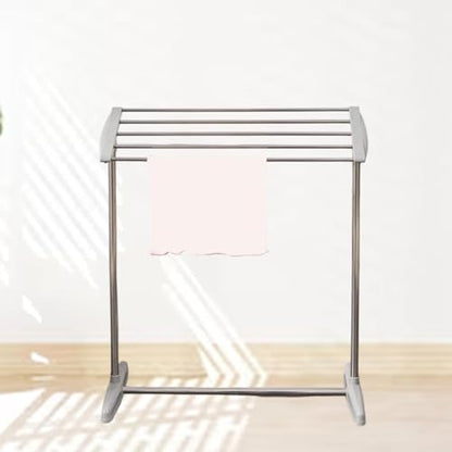 Fenteer Stainless Steel Clothes Drying Rack, 24.4 x 14.2 x 27.6 in Freestanding Laundry Rack for Indoor and Balcony Use