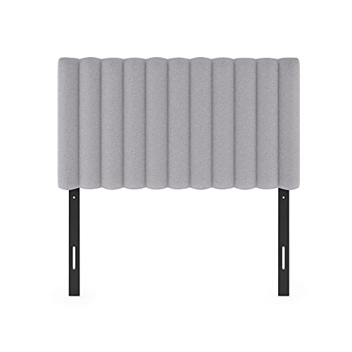 Furinno Roanne Upholstered Tufted Headboard, Twin, Glacier - color: Glacier, style: Twin-Lines
