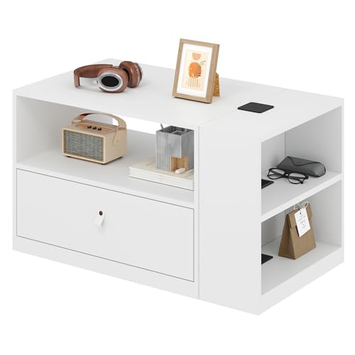 FLEXISPOT H7 CAB Mobile File Cabinet with Storage Drawers, Under Desk | File cabinet with storage drawers for office organization. Under desk cabinet for standing desk setup and home office,White - color: White