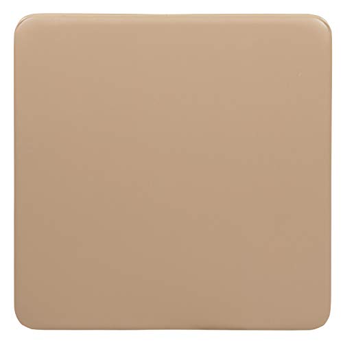 Flash Furniture Mindy Kids Folding Table, Tan | Vinyl Padded Top, Powder Coated Locking Legs, Daycare - color: Tan, size: Table