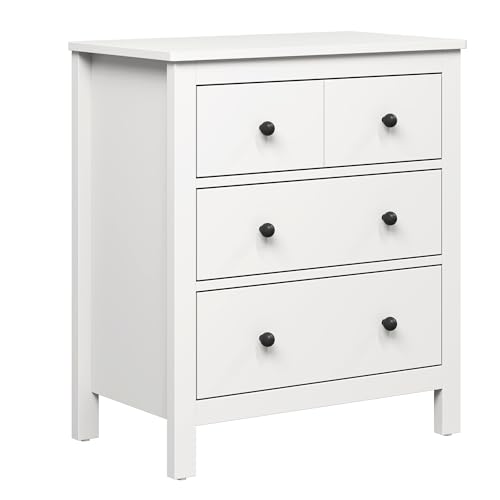 RoyalCraft White 3 Drawer Nightstand, 27" H End Table with Storage, Modern Bedside Table with Drawers, Night Stands for Bedroom, Entryway, Hallway - color: White
