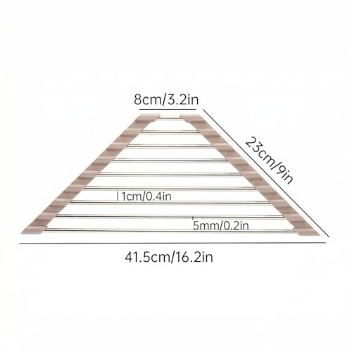 Tomorotec Triangle Roll Up Dish Drying Rack 304 Stainless Steel Beige | BPA-Free Food-Grade Silicone Edges Foldable Waterproof Rustproof Heavy-Duty Space Saver Heat Resistant to 550°F - color: Light Coffee Color
