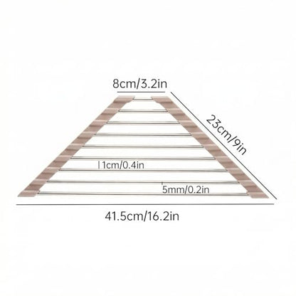 Tomorotec Triangle Roll Up Dish Drying Rack 304 Stainless Steel Beige | BPA-Free Food-Grade Silicone Edges Foldable Waterproof Rustproof Heavy-Duty Space Saver Heat Resistant to 550°F - color: Light Coffee Color