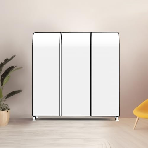 Zilink Garment Rack Cover Garment Bags Protector Wardrobe Cover 60in, White | Dustproof, Breathable, 2 Durable Zippers, Clothes Rack Cover for Garment Rack (Rack Not Included) - size: 60"L x 20"W x 60"H - White