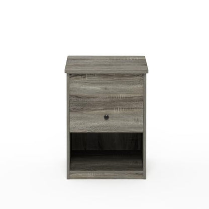 Furinno Jensen Lift Top Nightstand, French Oak Grey - color: French Oak Grey, style: 1-Pack Lift Top