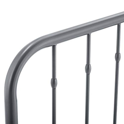 Modway Lennon Modern Farmhouse Metal Full Headboard in Gray - color: Gray, size: Full