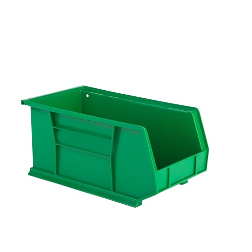 HE HUDSON EXCHANGE 15" x 8" x 7" Plastic Stackable Storage Bin, Green - color: Green, size: 1 Pack