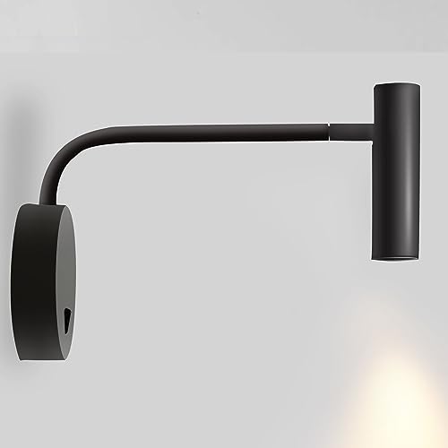 ZEROUNO Wall Mounted Reading Light for Bedroom LED Hardwired Sconce with Switch on/Off Modern 3000K Swing Arm Bedside Wall Mount Lamp (Black) - color: Black