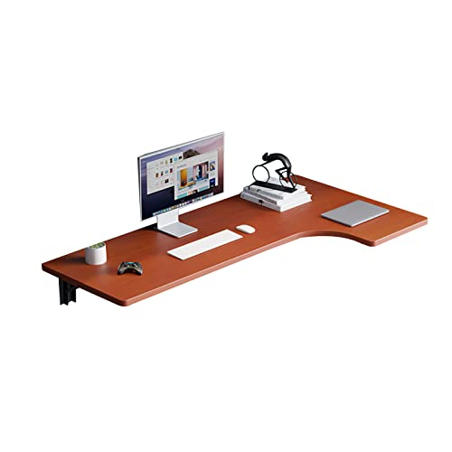 Wall Mounted L-Shape Corner Desk Home Office Corner Table Floating Laptop Desk Fold Down For Study, Bedroom, Bathroom Or Balcony(80X60X40cm(31.4X23.6X15.7in),Teak) - color: Teak, size: 80X60X40cm(31.4X23.6X15.7in)