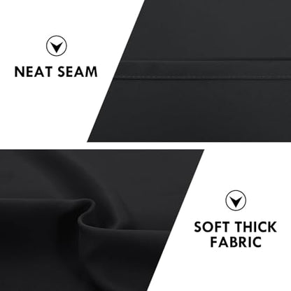 DWCN Wide Blackout Curtains for Bedroom Living Room 60 x 63 Inch Long Black | 2 Panels Set, Room Darkening, Thermal Insulated, Light Blocking, Rod Pocket Drapes, Noise Reducing Window Treatments - color: Black, size: 60"W x 63"L (Pack of 2)
