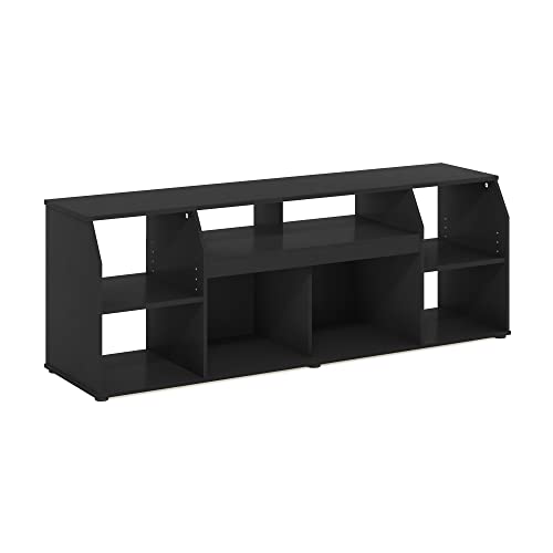 Furinno Jaya TV stand for up to 65 Inch TV, Gaming Enterteinment Center with LED Lights, Living Room Media Console Table, Americano - color: Americano