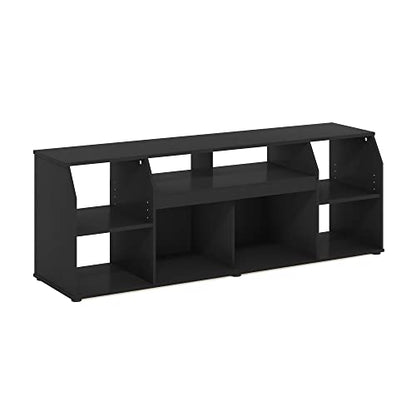 Furinno Jaya TV stand for up to 65 Inch TV, Gaming Enterteinment Center with LED Lights, Living Room Media Console Table, Americano - color: Americano