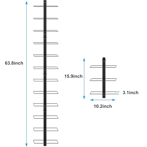 X-cosrack 36 Bottle Wall Mounted Wine Rack, Modular Hanging Wine Rack for DIY Display, Detachable 3 Pack Wine Bottle Holder, Black Metal Storage Rack for Bar, Kitchen, Cellar, Restaurant - size: 3 Pack (36 Bottles)