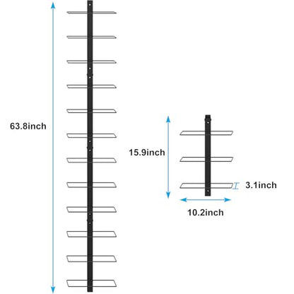 X-cosrack 36 Bottle Wall Mounted Wine Rack, Modular Hanging Wine Rack for DIY Display, Detachable 3 Pack Wine Bottle Holder, Black Metal Storage Rack for Bar, Kitchen, Cellar, Restaurant - size: 3 Pack (36 Bottles)