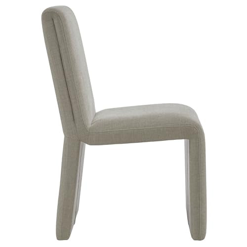 Modway Emory Fabric Slipper Dining Chair in Linen – Upholstered Armless Dining Side Chair – Versatile Modern Accent Chair or Vanity Chair - color: Linen