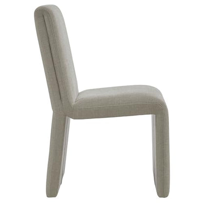 Modway Emory Fabric Slipper Dining Chair in Linen – Upholstered Armless Dining Side Chair – Versatile Modern Accent Chair or Vanity Chair - color: Linen