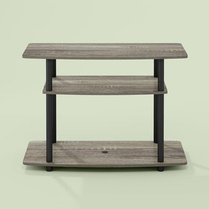 Arau TV Stand for up to 32 inch TV, Entertainment Center with Open Shelves, Easy Assembly, for Living Room, Olive Oak/Black - color: Olive Oak/Black