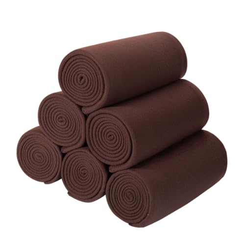 CAI TENG Fleece Blanket Blankets Bulk Pack of 6 Cozy Fleece Throw Blankets 50x60 Warm Soft Lightweight Breathable Pet-Friendly for Bed Sofa Kids Wedding Gifts Camping Luxury Chocolate Brown - color: Chocolate Brown
