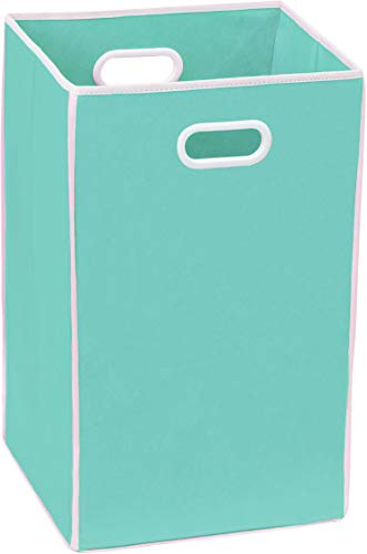 Simple Houseware Foldable Closet Laundry Hamper Basket, Turquoise - color: Turquoise
