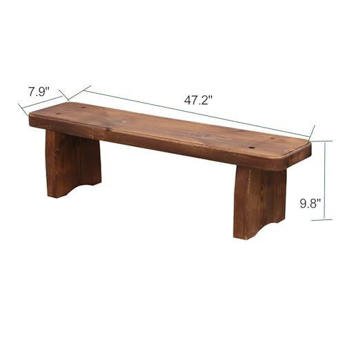 Narrow Entryway Bench Farmhouse Indoor Wooden Living Room Dining Bench For End Of Bed 23.6"/35.4"/47.2"/59"Length Noodle Skinny Hallway Benchs Sturdy And Stable For Kitchen Bedroom(47.2"x7.9"x9.8") - size: 47.2"x7.9"x9.8"