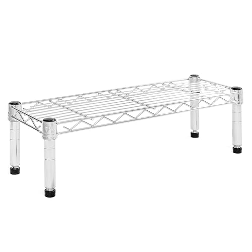 Shelving Inc. 8" d x 24" w Chrome Wire Shelving with 1 Tier Shelf | Weight Capacity 800lbs Per Shelf, Durable Kitchen and Garage Storage Shelves, Adjustable Shelf Organizer Storage Rack - size: 8" d x 24" w x 6" h