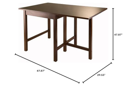 Winsome Lynden Drop Leaf Dining Table, for Dining Room, 30", Walnut