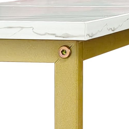 Narrow Console Table, 29.5" Small Entryway Table, Thin Hallway Tables, Slim Sofa Side Tables for Hallway, Living Room, Bedroom, Foyer, Marbleized White - color: Marbleized White